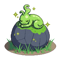 elemental familiar earth golem sleeping curled stone ball