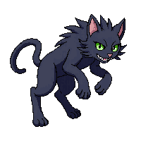 elemental familiar shadow cat attacking shadow claw swipe