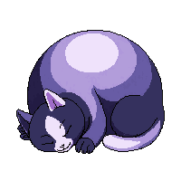 elemental familiar shadow cat sleeping curled shadow ball