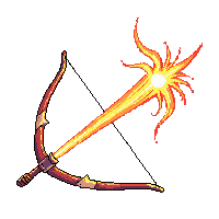 enchanted bow fire enchantment burning string flame arrows