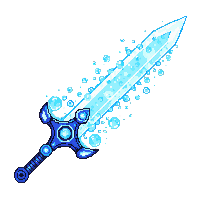 enchanted katana ice enchantment frozen edge frost shimmer