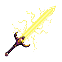 enchanted sword lightning enchantment electric blade yellow