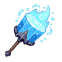 enchanted war hammer ice enchantment glacial head frozen