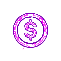 cyberpunk neon currency display ui element magenta pink