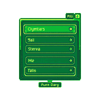 cyberpunk neon dropdown menu ui element green lime glow