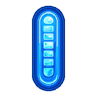 cyberpunk neon health bar ui element cyan blue glow