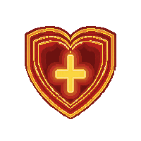 cyberpunk neon health bar ui element orange amber glow