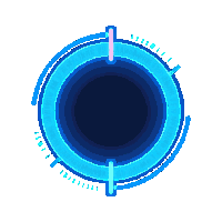 cyberpunk neon loading spinner ui element cyan blue glow