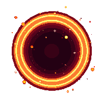 cyberpunk neon loading spinner ui element orange amber glow