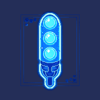 cyberpunk neon mana bar ui element cyan blue glow energy