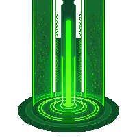 cyberpunk neon mana bar ui element green lime glow energy