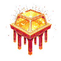 cyberpunk neon mana bar ui element orange amber glow energy