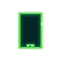 cyberpunk neon menu border ui element green lime glow