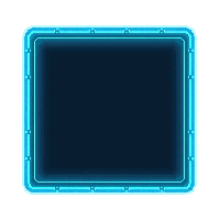 cyberpunk neon mini map frame ui element cyan blue glow