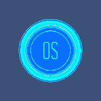 cyberpunk neon skill button ui element cyan blue glow round