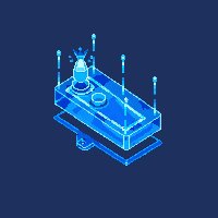 cyberpunk neon stamina bar ui element cyan blue glow