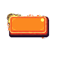 cyberpunk neon tab button ui element orange amber glow