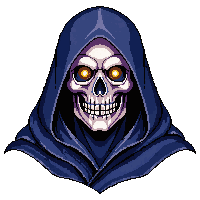 portrait bust lich necromancer skeletal face glowing eye