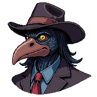 portrait bust plague doctor bird mask leather hat mysterious