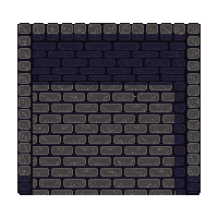 shadowlands dark brick wall tile aged black mortar