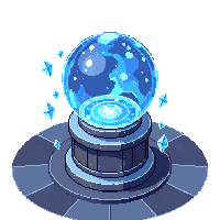 shadowlands dark crystal ball swirling mist pedestal fortune