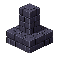 shadowlands dark pillar base square obsidian carved