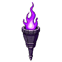 shadowlands dark torch bracket wall mount purple flame eerie