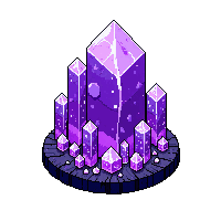 shadowlands glowing crystal cluster purple amethyst dark