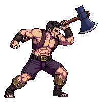 starter hero berserker giant axe fierce attack2 leaping