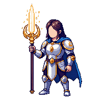 starter hero cleric holy mace armor divine idle standing