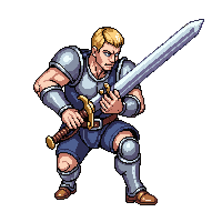 starter hero warrior sword shield plate armor attack2