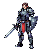 starter hero warrior sword shield plate armor hurt taking