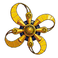 steampunk machinery airship propeller gold plated luxurious