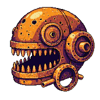 steampunk machinery brass gear rusted corroded orange