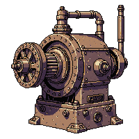 steampunk machinery clockwork motor rusted corroded stuck