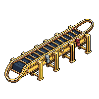 steampunk machinery conveyor belt gold plated luxurious