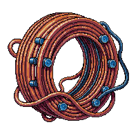 steampunk machinery copper wire coil pristine new bright