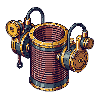 steampunk machinery copper wire coil worn used tarnished