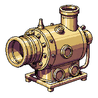 steampunk machinery exhaust vent gold plated luxurious