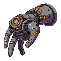 steampunk machinery mechanical arm rusted corroded seized