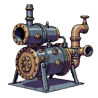 steampunk machinery steam pipe worn used tarnished dented