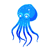 underwater kingdom bioluminescent squid glowing tentacles