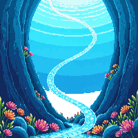 underwater kingdom bubble trail stream ascending continuous