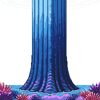 underwater kingdom coral pillar tall thick solid column reef