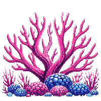 underwater kingdom coral reef pink branching formation
