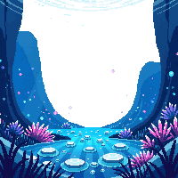 underwater kingdom crystal seafloor tile embedded gems