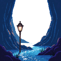 underwater kingdom pearl lamp post lighting soft glow