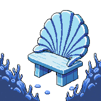 underwater kingdom shell bench seating carved large scallop