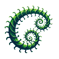 underwater kingdom spiraling seaweed twisted green helix