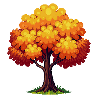 autumn tree mixed orange red yellow leaves colorful